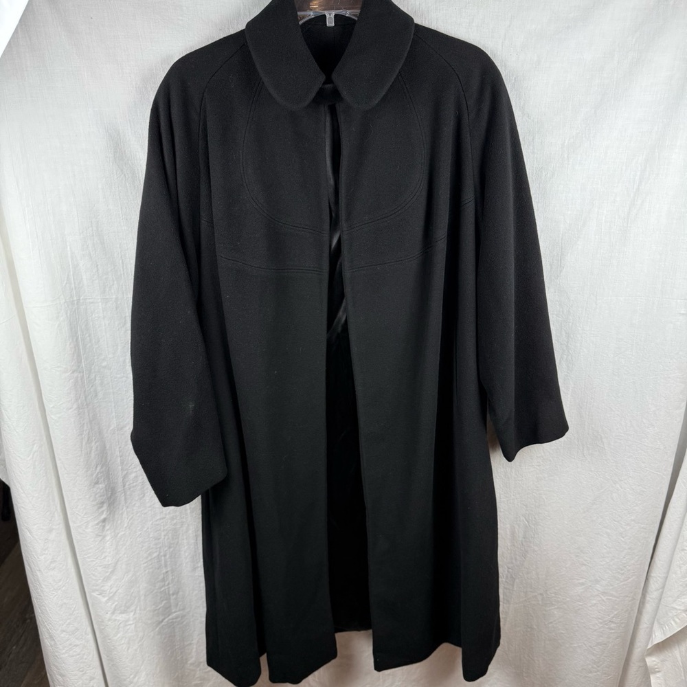 Cashmere Black Coat Vintage Women S/M 1950s 1960s